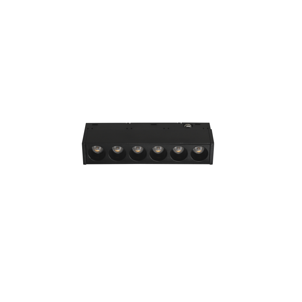 SPOT FIJO P/RIEL MAGNETICO MODULAR 6W 3000K NEGRO